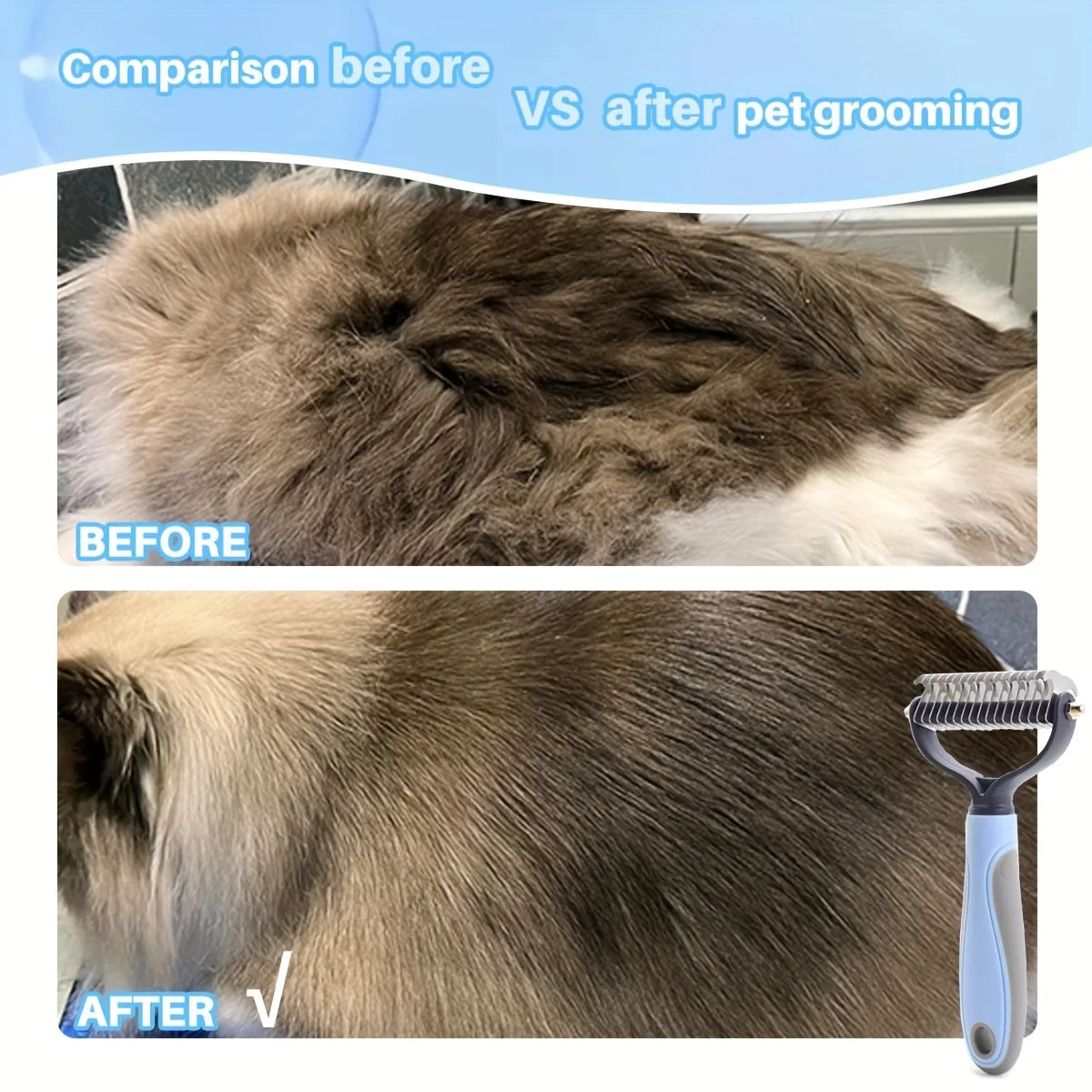 Professional Pet Deshedding Brush dog Hair Remover